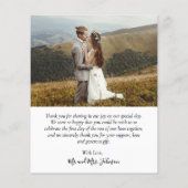 Mariage photo de script élégant du budget Carte de (Dos)