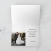 Mariage photo de script léger Carte de remerciemen (Intérieur)