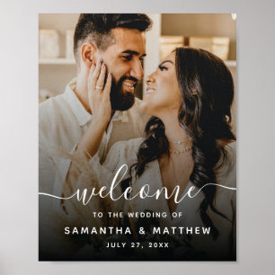 Mariage photo de script simple et élégant Affiche 