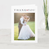 Mariage photo de typographie simple carte de remer (Devant)