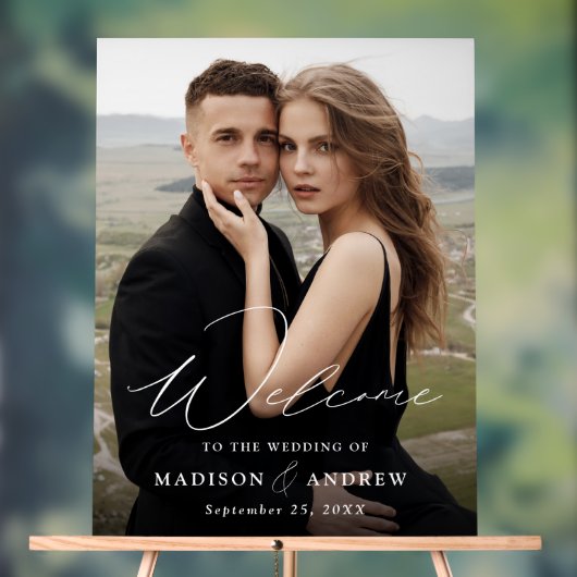 Mariage photo design élégant et moderne Bienvenue (Neutre)