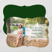 Mariage Photo Design Enregistrer La Carte Date (Devant / Derrière)