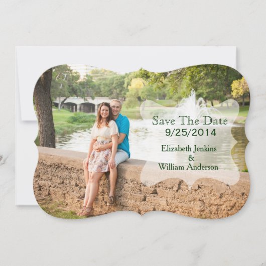 Mariage Photo Design Enregistrer La Carte Date (Devant)