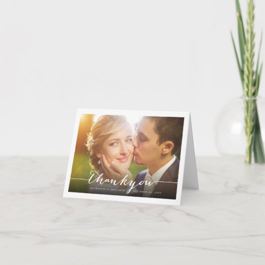 Mariage photo design moderne Merci (Devant)