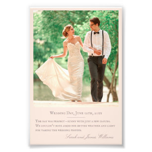 Mariage photo devis personnalisé Monogram Blush 4x