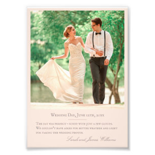 Mariage photo devis personnalisé Monogram Blush 5x