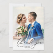 mariage photo élégant et simple merci (Devant)