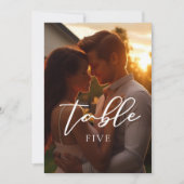 Mariage photo en couple tendance Carte Numéro de t (Devant)