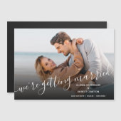 Mariage Photo Enregistrer la date Carte magnétique (Devant / Derrière)