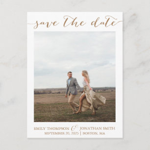 Mariage Photo Enregistrer la date Carte postale en