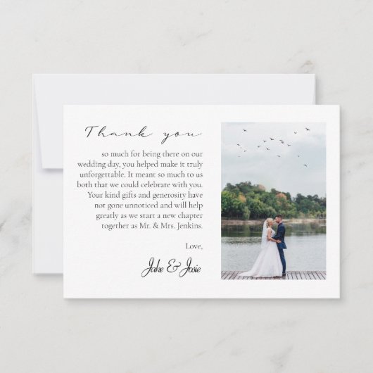 Mariage photo et souvenirs QR code Merci (Devant)