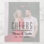 Mariage photo Étiquette de bouteilles de vin (Étiquettes simples)