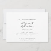 Mariage photo Faire-part noir (Dos)