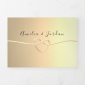 Mariage photo Faux Gold Tri-Fold Invitation (Page de couverture)