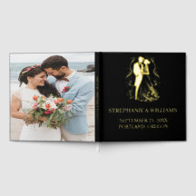 Mariage photo Feuille Black and Gold