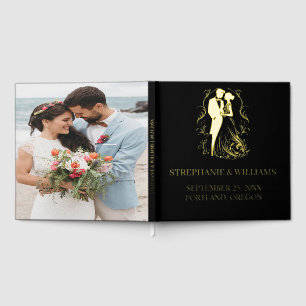 Mariage photo Feuille Black and Gold