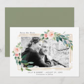 mariage photo florale vif enregistrer la carte de  (Devant / Derrière)