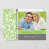 Mariage photo Grey Lime Invitation au renouvelleme (Devant / Derrière)