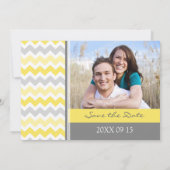 Mariage photo gris jaune Enregistrer la carte de d (Dos)