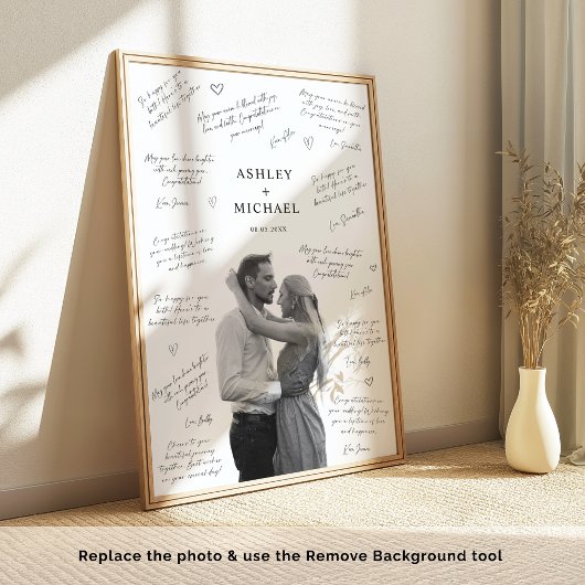 Mariage Photo Invité Signature Poster