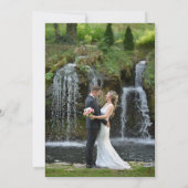 Mariage photo juste marié Invitation de fête (Dos)