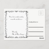 Mariage Photo Love and Thanks - Carte postale (Dos)