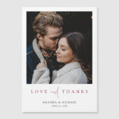 Mariage photo Magnet Merci avec Bourgogne (Devant)