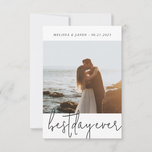 mariage photo mariage Carte de remerciements (Devant)