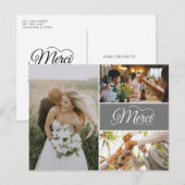 Mariage Photo Merci Beacoup Carte de remerciements (Devant / Derrière)