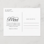 Mariage Photo Merci Beacoup Carte de remerciements (Dos)