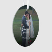 Mariage Photo Merci Lettré à la main (devant)