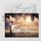 Mariage Photo Merci personnalisé (Devant / Derrière)