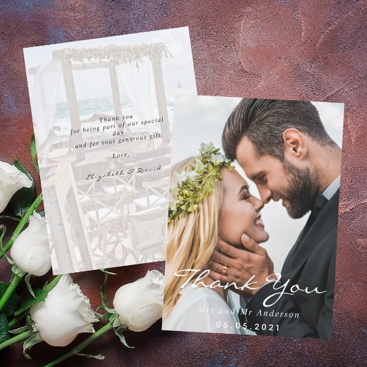 Mariage photo merci script