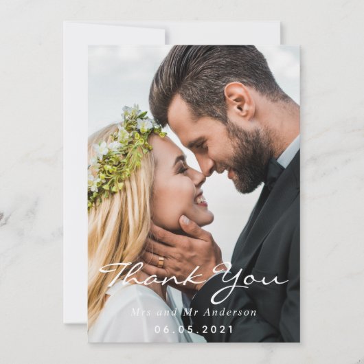 Mariage photo merci script (Devant)