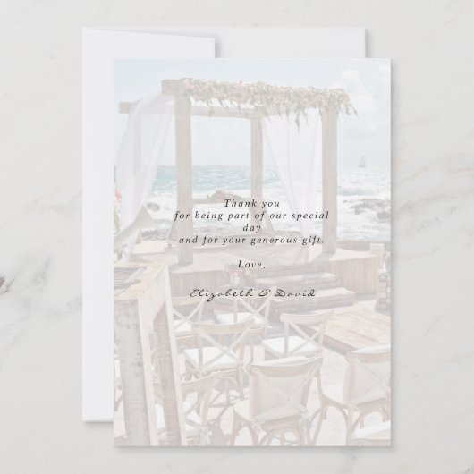 Mariage photo merci script (Dos)