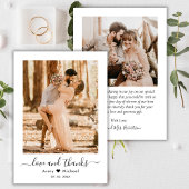 Mariage photo minimaliste d'amour et de Merci Scri