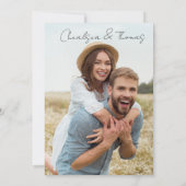 Mariage photo minimaliste Enregistrer la carte de (Dos)