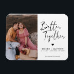 Mariage photo minimaliste moderne Enregistrer la d<br><div class="desc">Caractéristiques de design minimaliste moderne Better Together enregistrer l'annonce de la date dans un script de calligraphie.  Customisez facilement avec les détails et la meilleure photo de choix.</div>