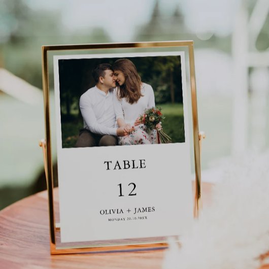 Mariage photo Modèle Cartes de table