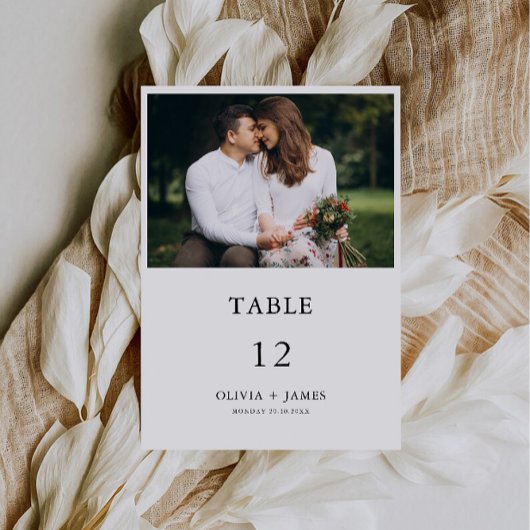 Mariage photo Modèle Cartes de table