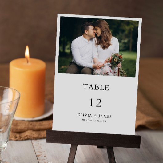 Mariage photo Modèle Cartes de table