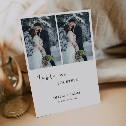 Mariage photo Modèle Cartes de table