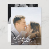 Mariage photo moderne à budget script Carte de rem (Devant / Derrière)