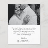 Mariage photo moderne à budget script Carte de rem (Dos)