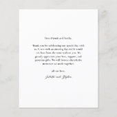 Mariage photo moderne à budget script Carte de rem (Dos)