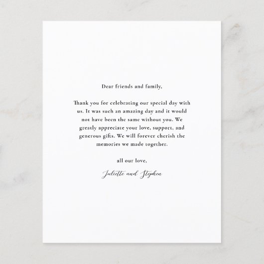 Mariage photo moderne à budget script Carte de rem (Dos)