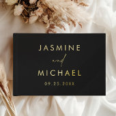 Mariage photo moderne Black and Gold Foil