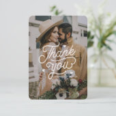 Mariage photo moderne Bold Typographie Merci (Debout devant)