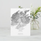 Mariage photo moderne Brushstroke | Programme blan (Debout devant)