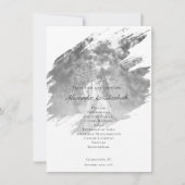 Mariage photo moderne Brushstroke | Programme blan (Devant)